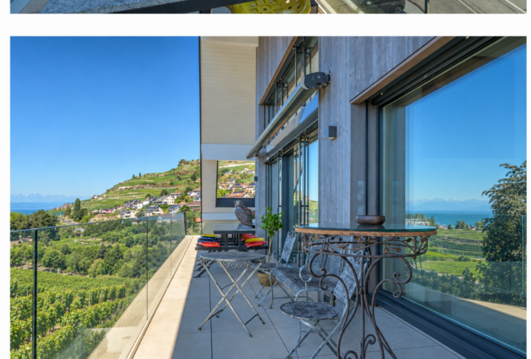 Attique neuf contemporain avec une magnifique vue lac & montagnes - Belle hauteur sous plafond